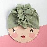 Шапочка Крошка Я «Тюрбан» зелёный. р-р 48