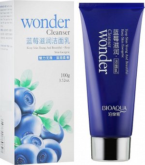 BIOAQUA, Пенка для умывания с экстрактом черники Wonder Cleanser, 100 мл.