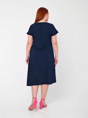 Платье 0083-3 темно-синий