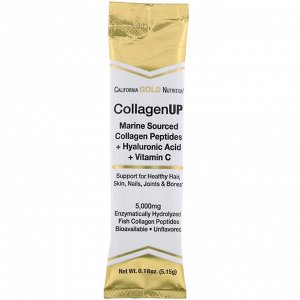 California Gold Nutrition, CollagenUp, без ароматизаторов, 10 пакетиков, 0,18 унции (5,15 г) каждый