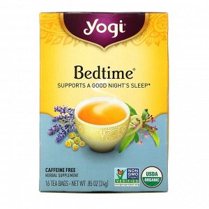 Yogi Tea, Bedtime, без кофеина, 16 чайных пакетиков, 24 г