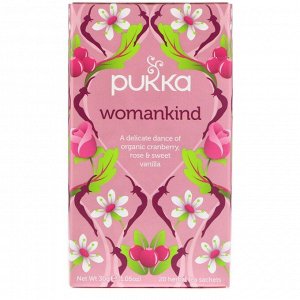 Pukka Herbs, Womankind, без кофеина, 20 пакетиков-саше с травяным чаем, 1,05 унц. (30 г)