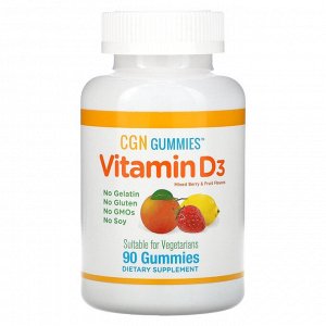 Жевательные конфеты с витамином D3 со вкусом ягод и фруктов, 2000 МЕ