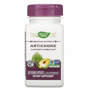 Артишок Nature's Way, Артишок, стандартизированный, 60 капсул
13-18% кофеилхинных кислот. Артишок нужен для поддержки печени, а также помогает снижать холестерин. Помогает нормализовать работу поджелу