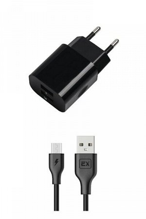 Exployd, micro USB, 3.4A, 2.4А+1А, 2хUSB, чёрный