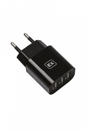 Exployd, 4.4A, 2.4А+1А+1А, 3хUSB, чёрный