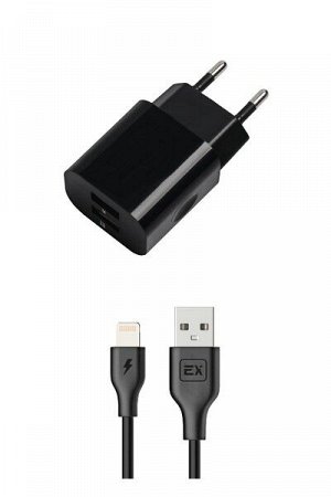 Exployd, 8 Pin, 3.1A, 2.1А+1А, 2хUSB, чёрный, Classic, EX-Z-466