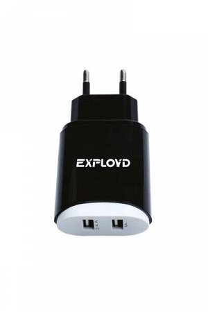 Exployd, 3.4A, 2.4А+1А, 2хUSB, чёрный