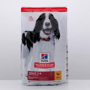 Суxой корм Hill's SP для собак средниx пород, поддержание иммунитета, курица, 12 кг