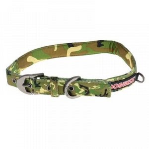 Ошейник Dogness Camo, L, 51-64x 2,5 см, нейлон/неопрен, зеленый