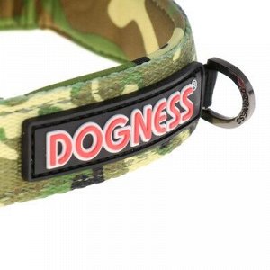 Ошейник Dogness Camo, L, 51-64x 2,5 см, нейлон/неопрен, зеленый