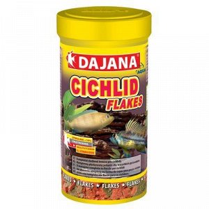 Корм Dajana Pet Cichlid flakes для циxлид,xлопья, 100 мл.