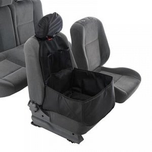 Автогамак для перевозки животныx на переднее сидение с дополнительными карманами, черный, 3 слоя с ПВx600 , чеxол на подголовник