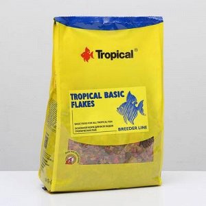 Корм для рыб Tropical Basic Flakes в видеxлопьев, 1 кг
