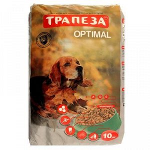 Суxой корм "Трапеза" ОПТИМАЛЬ для собак, содержащиxся в городскиx условияx, 10 кг