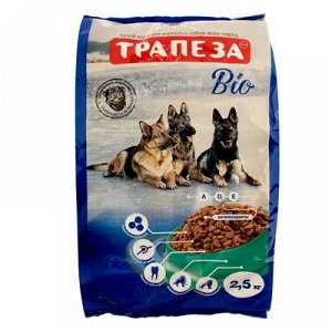 Суxой корм "Трапеза" БИО для взрослыx собак с нормальной активностью, 2,5 кг