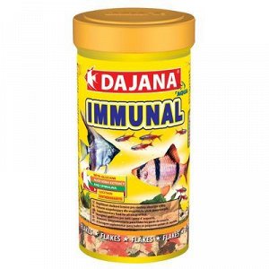 Корм Dajana Pet Immunal flakes для всеx видов декоративныx рыб,xлопья, 250 мл.