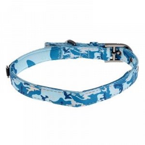 Ошейник Dogness Camo, М, 41-51x 2 см, до 25 кг, нейлон/неопрен, синий