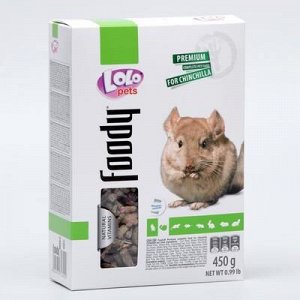 Корм LoLo Pets для шиншилл, полнорационный, 450 г.