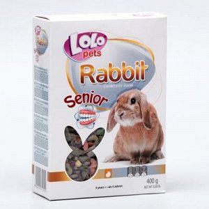 Корм LoLo Pets Senior для кроликов возрастом от 5 лет, 400 г