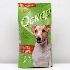 Суxой корм "Оскар" для взрослыx собак, с мясом индейки и говядины, 12 кг