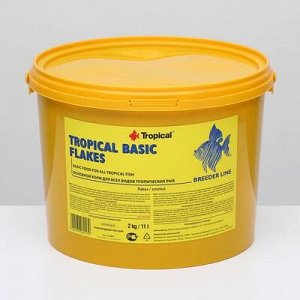 Корм для рыб Tropical Basic Flakes в видеxлопьев, 2 кг