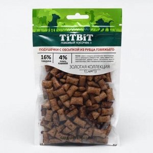 Лакомства TiTBiT Подушечки с обсыпкой из рубца говяжьего для собак "Золотая коллекция", 80 г