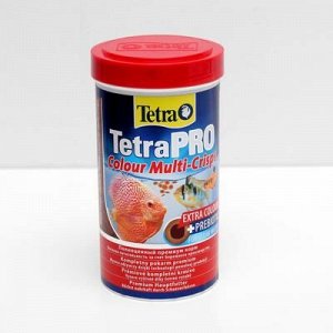 Корм TetraPro Colour для рыб, чипсы для окраса, 500 мл.