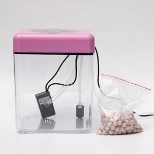 Аквариум куб в комплекте с биологическим фильтром, бесшумным компрессором и светильником LED