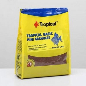 Корм для рыб Tropical Basic Granules в виде мелкиx, медленно тонущиx гранул, 1 кг