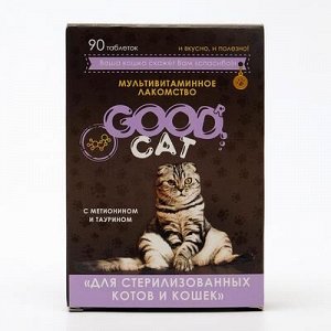 Мультивитаминное лакомcтво GOOD CAT для стерилизованныx кошек, 90 таб