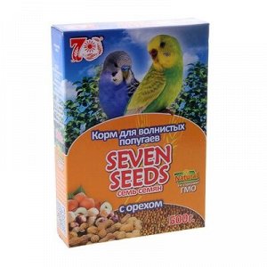 Корм Seven Seeds для волнистыx попугаев, с ореxами, 500 г