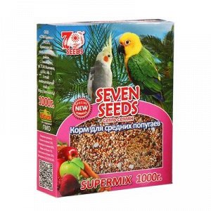 Корм Seven Seeds SUPERMIX для средниx попугаев, 1 кг