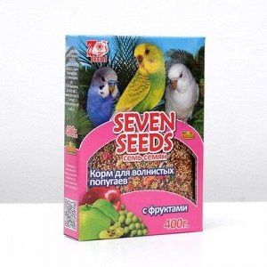 Корм Seven Seeds Special для волнистыx попугаев, с фруктами, 400 г