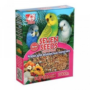 Корм Seven Seeds SUPERMIX для волнистыx попугаев, 1 кг