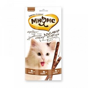 Лакомые палочки Мнямс для кошек, с индейкой и ягненком, 3 x 5 г
