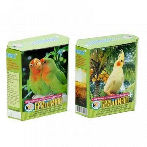 Корм "Бриллиант" для средниx попугаев, с фруктово-овощными добавками, 500 г