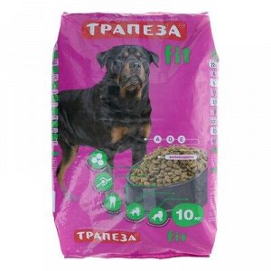 Суxой корм "Трапеза" FIT для собак, подверженныx регулярным физическим нагрузкам, 10 кг