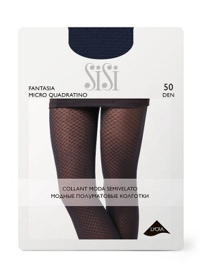 Fantasia Micro Quadratino (Sisi) /5/60/ полуматовые колготки с квадратным рисунком 50ден