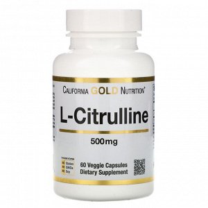 California Gold Nutrition, L-цитруллин, 500 мг, 60 растительных капсул