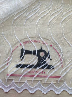 Ткань для тюля с пошивом
