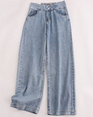 Женские широкие джинсы, цвет светло-синий