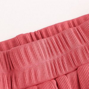 Женские свободные брюки на резинке, цвет розовый