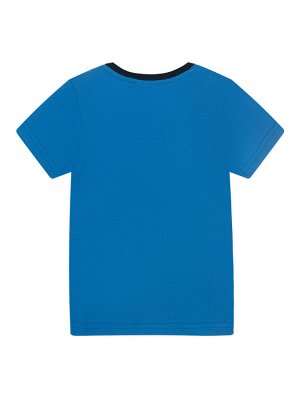 Комплект Состав: 95% хлопок, 5% эластан
Цвет: синий, тёмно-синий
Год: 2021
*	Комплект: футболка с принтом Disney, брюки
*	из качественного эластичного и приятного на ощупь трикотажа джерси
*	высокое с