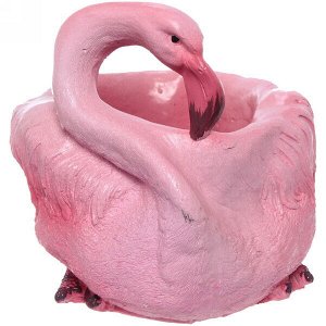 Фигура из гипса "Фламинго-кашпо" 20*23см