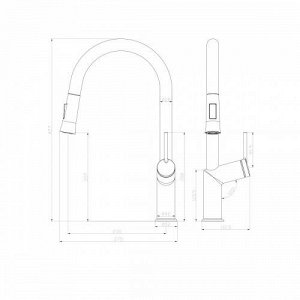 LM3850C "Minima" Смеситель для кухни с вытяжным изливом, хром