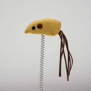 Игрушка мышь на пружине, 22 x 13 см