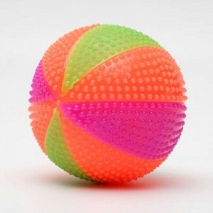 Мячик светящийся для собак "Цирковой", 6,5 см, микс цветов