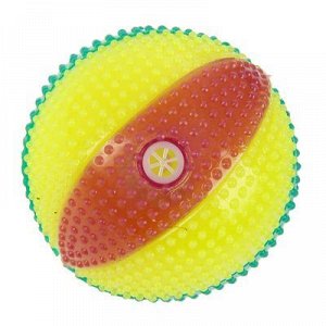 Мячик светящийся для собак "Цирковой", 6,5 см, микс цветов