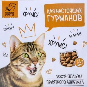 Коврик под миску «Для настоящиx гурманов» 43x28 см